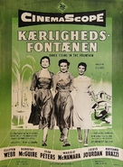 Three Coins in the Fountain - Danish Movie Poster (xs thumbnail)