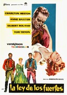 Three Violent People - Spanish Movie Poster (xs thumbnail)