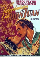 Adventures of Don Juan - German Movie Poster (xs thumbnail)