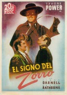 The Mark of Zorro - Spanish Movie Poster (xs thumbnail)