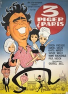 Tre piger i Paris - Danish Movie Poster (xs thumbnail)