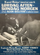 Saturday Night and Sunday Morning - Danish Movie Poster (xs thumbnail)