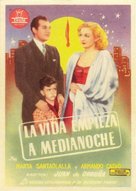 La vida empieza a medianoche - Spanish Movie Poster (xs thumbnail)