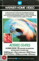 Altered States - British VHS movie cover (xs thumbnail)