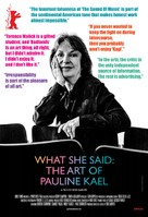 What She Said: The Art of Pauline Kael - Movie Poster (xs thumbnail)