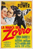 The Mark of Zorro - Argentinian Movie Poster (xs thumbnail)