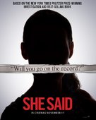 She Said - New Zealand Movie Poster (xs thumbnail)