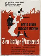 The Elusive Pimpernel - Danish Movie Poster (xs thumbnail)