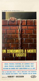 Un condamn&eacute; &agrave; mort s&#039;est &eacute;chapp&eacute; ou Le vent souffle o&ugrave; il veut - Italian Movie Poster (xs thumbnail)