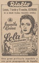 Lola, la piconera - Spanish poster (xs thumbnail)