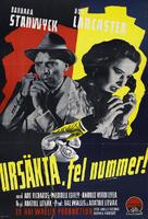 Sorry, Wrong Number - Swedish Movie Poster (xs thumbnail)