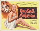 One Girl&#039;s Confession - Movie Poster (xs thumbnail)