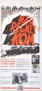 The Rains Came - Swedish Movie Poster (xs thumbnail)