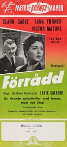 Betrayed - Swedish Movie Poster (xs thumbnail)