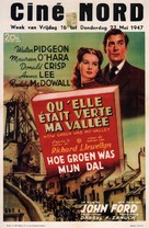 How Green Was My Valley - Belgian Movie Poster (xs thumbnail)
