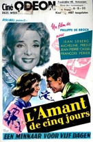 L&#039;amant de cinq jours - Belgian Movie Poster (xs thumbnail)