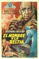 El extra&ntilde;o caso del hombre y la bestia - Spanish Movie Poster (xs thumbnail)