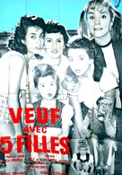 Witwer mit 5 T&ouml;chtern - French Movie Poster (xs thumbnail)