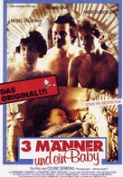 3 hommes et un couffin - German Movie Poster (xs thumbnail)