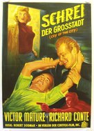 Cry of the City - German Movie Poster (xs thumbnail)