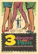 Tre piger i Paris - Spanish Movie Poster (xs thumbnail)