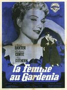 The Blue Gardenia - French Movie Poster (xs thumbnail)