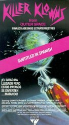 Killer Klowns from Outer Space - Spanish VHS movie cover (xs thumbnail)
