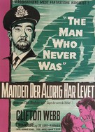 The Man Who Never Was - Danish Movie Poster (xs thumbnail)