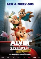 Alvin and the Chipmunks: The Road Chip - Romanian Movie Poster (xs thumbnail)