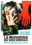 La ragazza che sapeva troppo - Spanish Movie Poster (xs thumbnail)
