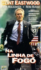 In The Line Of Fire - Brazilian VHS movie cover (xs thumbnail)