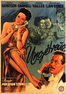 Unfaithfully Yours - German Movie Poster (xs thumbnail)