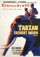 Tarzan Goes to India - German Movie Poster (xs thumbnail)