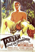 Tarzan and the Amazons - German Movie Poster (xs thumbnail)