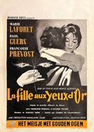 La fille aux yeux d&#039;or - Belgian Movie Poster (xs thumbnail)