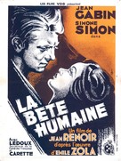 La b&ecirc;te humaine - French Movie Poster (xs thumbnail)