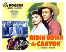 Ridin&#039; Down the Canyon - Theatrical movie poster (xs thumbnail)