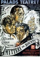 Mutiny on the Bounty - Danish Movie Poster (xs thumbnail)