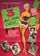 Tre m&aring; man v&aelig;re - Danish Movie Poster (xs thumbnail)