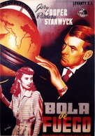 Ball of Fire - Spanish Movie Poster (xs thumbnail)