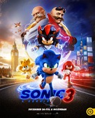 Sonic the Hedgehog 3 - Hungarian Movie Poster (xs thumbnail)