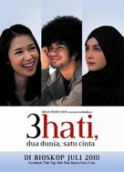 3 hati dua dunia, satu cinta - Indonesian Movie Poster (xs thumbnail)