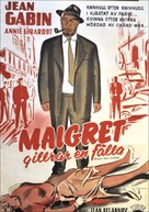 Maigret tend un pi&egrave;ge - Swedish Movie Poster (xs thumbnail)