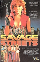 Savage Streets - Finnish VHS movie cover (xs thumbnail)
