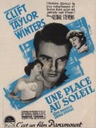 A Place in the Sun - French Movie Poster (xs thumbnail)