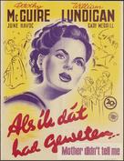 Mother Didn&#039;t Tell Me - Dutch Movie Poster (xs thumbnail)