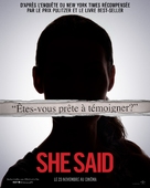 She Said - French Movie Poster (xs thumbnail)