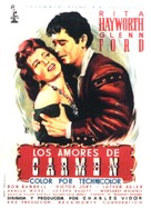 The Loves of Carmen - Spanish Movie Poster (xs thumbnail)