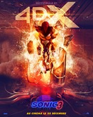 Sonic the Hedgehog 3 - French Movie Poster (xs thumbnail)