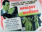 Apology for Murder - Movie Poster (xs thumbnail)